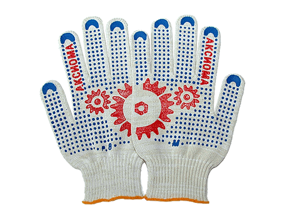 Трикотажные перчатки с ПВХ покрытием